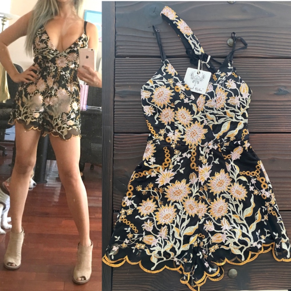 Angel Biba Hello Molly Romper With Choker Black Gold Australia size 8, US size 4